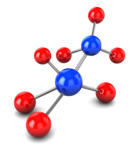 molecule model 3d illustration of molecule model over white background neutron photos stock pictures, royalty-free photos & images