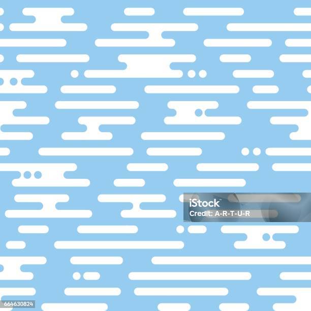 Rounded Blue Vector Pattern Vector Seamless Pattern Motion Blue Irregular Rounded Lines Stock ...