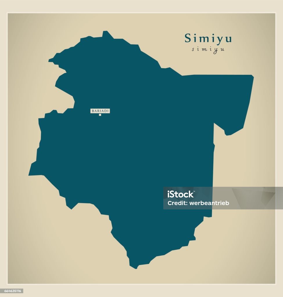 Simiyu Modern Map Simiyu Tz Stock Illustration - Download Image Now ...