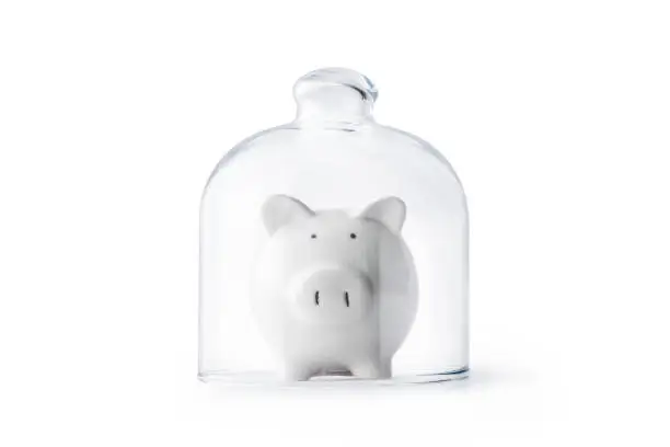 Piggy Bank, White Background, Clipping path