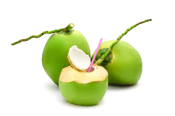 istock Coconut Ripe and tasty isolated on white background 664654382