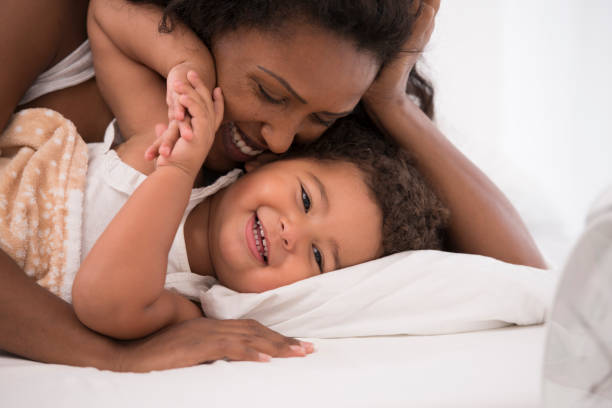 istock Playful morning mother and daughter. 664656740