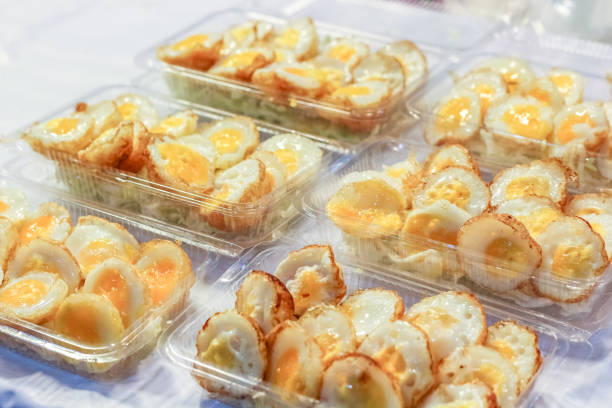 istock Cooked partridge egg for sell in the market 664663706