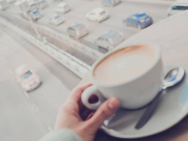 Coffee drink in cafeteria