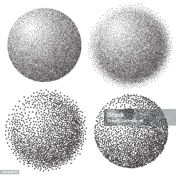 Spotted Vector Sphere Abstract Dotted Sphere Stock Illustration - Download Image Now - Sphere ...