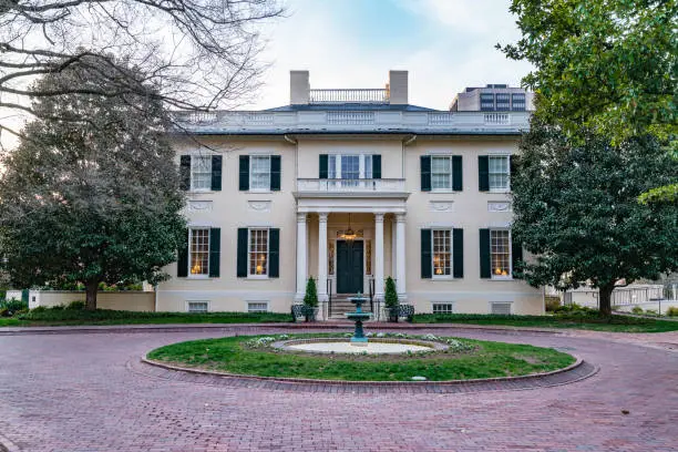 Virginia governor's mansion near the capitol in Richmond, Virginia.