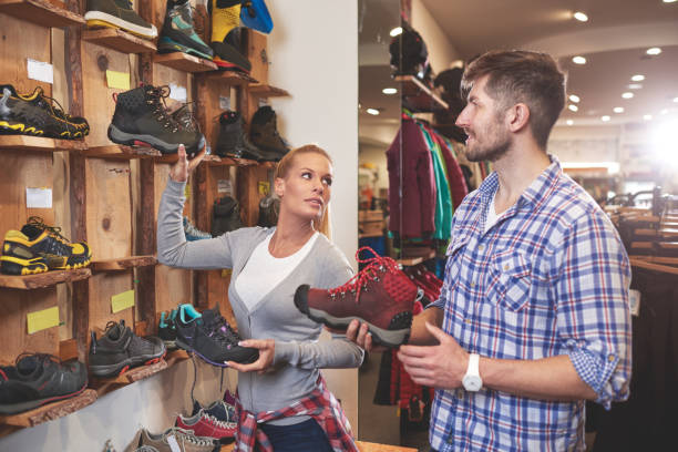istock Customers in sports store 664669744