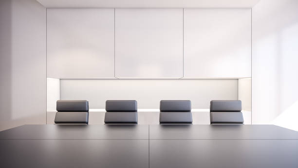 istock Luxury meeting room , 3D rendering 664673180