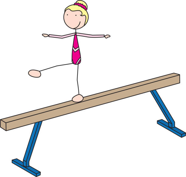Happy Kid Stock Illustration - Download Image Now - Balance Beam, Girls,  Active Lifestyle - iStock