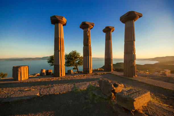 assos città antica - ayvacık foto e immagini stock