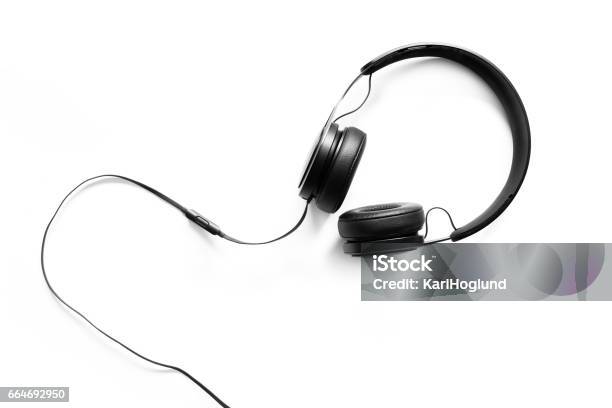 Headset On A White Background Stock Photo - Download Image Now - Headphones, Cut Out, White Background