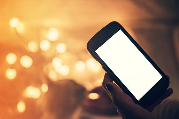 istock Mock up with a smartphone and a cozy place 664715686