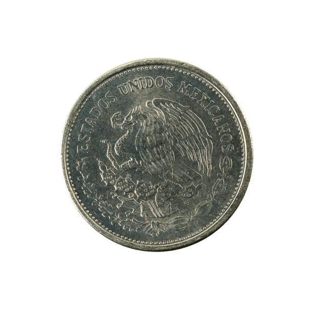 istock 10 mexican peso coin (1989) reverse isolated on white background 664723056