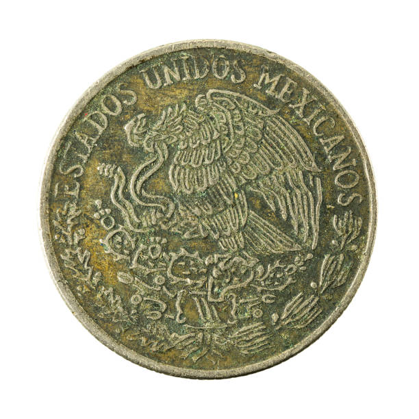 istock 50 mexican peso coin (1981) reverse isolated on white background 664726836