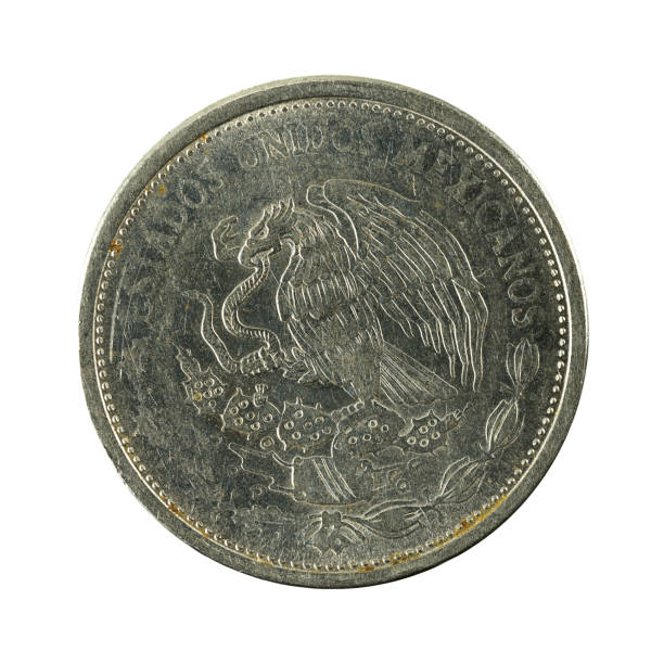 istock 50 mexican peso coin (1988) reverse isolated on white background 664726862