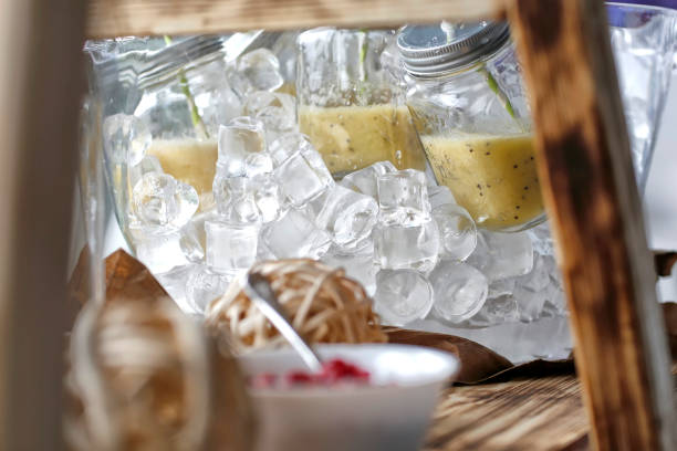 istock Selection of colorful smoothies and lemonade 664727384