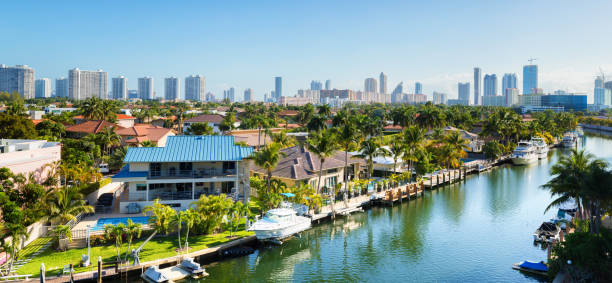 istock North Miami panoramic skyline with canal and luxury houses 664727762