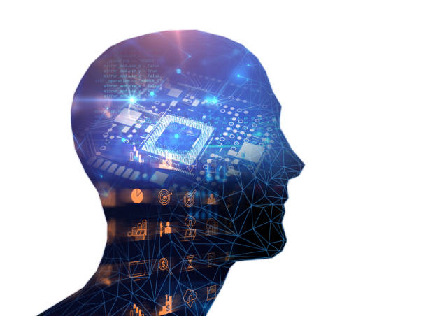 istock double exposure image of low polygon human head 3d illustration 664735306