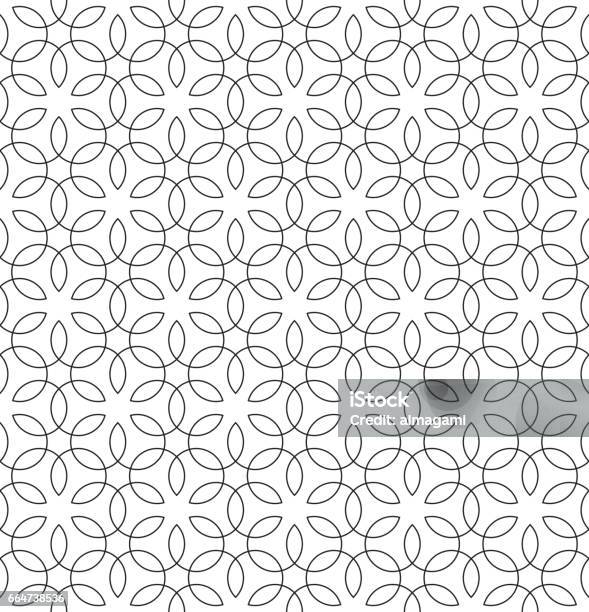 Flourish Vintage Black And White Seamless Pattern Vecteurs libres de droits et plus d'images vectorielles de Motif - Motif, Forme géométrique, Fond