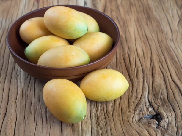 istock marian plum in wooden bowl 664748658