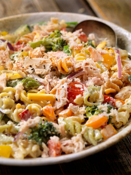 istock Creamy Tuna Pasta and Vegetable Salad 664764716