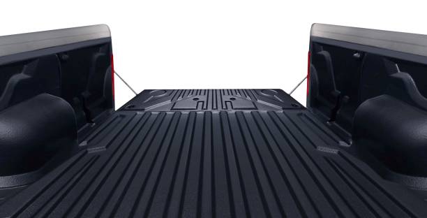 Pickup truck bed tailgate looking out from inside Pickup truck bed tailgate looking out from inside, isolated on white tail gate stock pictures, royalty-free photos & images