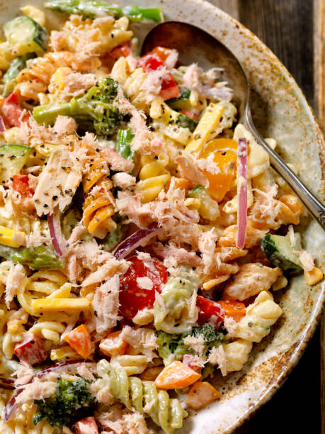 istock Creamy Tuna Pasta and Vegetable Salad 664768168