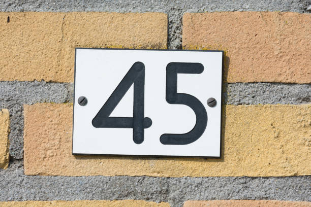 istock House Number Forty Five - 45 664772094