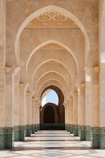 istock Morocco. Arcade of Hassan II Mosque in Casablanca 664772484