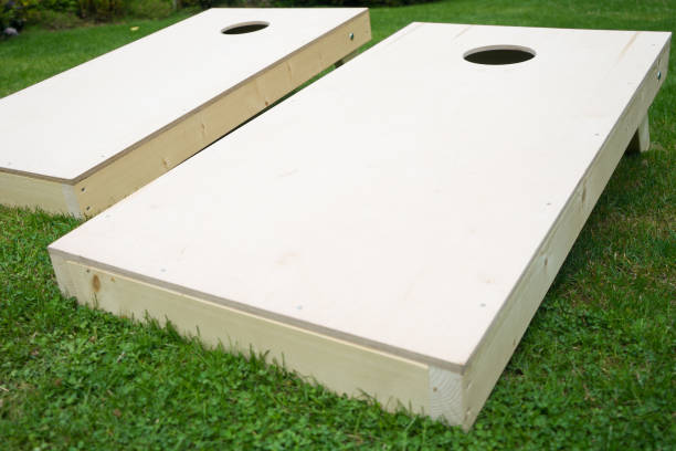 planches en bois cornhole - cornhole leisure games outdoors color image photos et images de collection