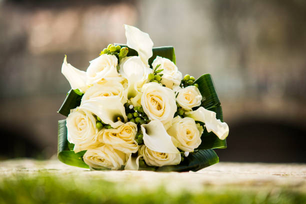 istock Bridal bouquet of roses 664785414