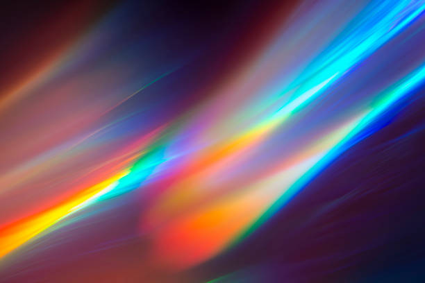 beams Colorful light beams as a background light trail stock illustrations