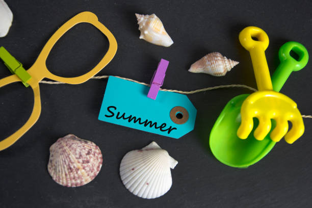 istock Summer  inscription written on paper tag 664800892