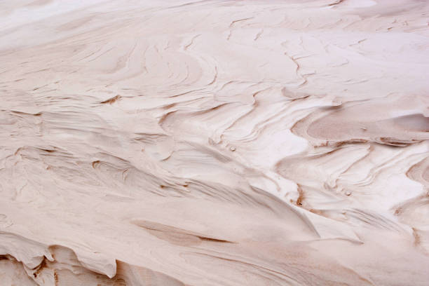Background: dunes, sand waves inflated by the wind