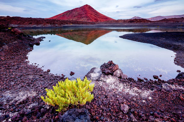 The Timanfaya National Park on Lanzarote Island.