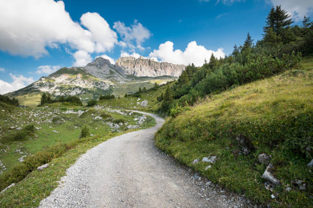 The Alpstein mountain region with its awe landscape is a perfect place for hiking. It is situated in Appenzellerland Switzerland. The highest peak is mount Säntis with 2504 meters over sea level.