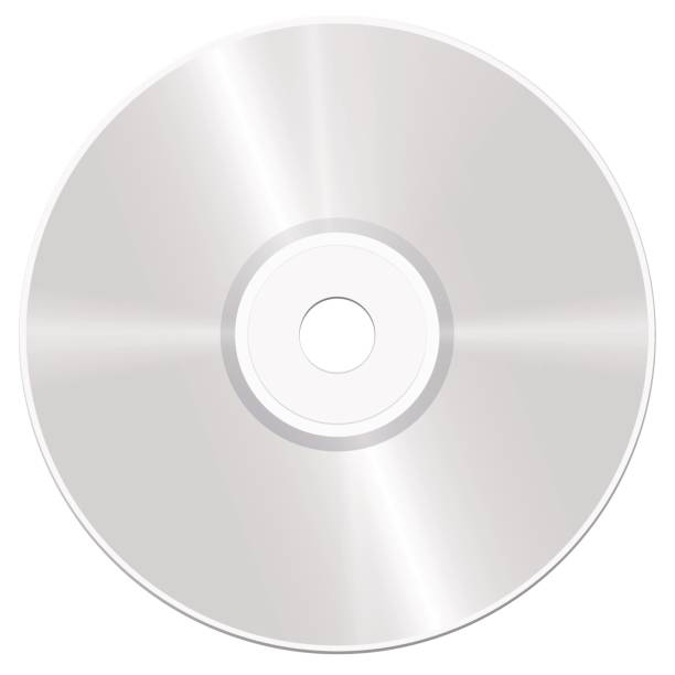 cd - płyta cd - realistyczna izolowana ilustracja wektorowa na białym tle. - cd cd rom dvd technology stock illustrations