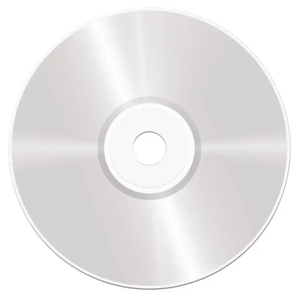 Vector illustration of CD - compact disc - realistic isolated vector illustration on white background.