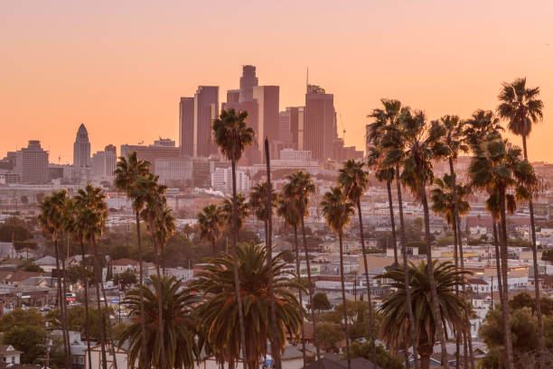 istock Los Angeles downtown at sunset 664808172