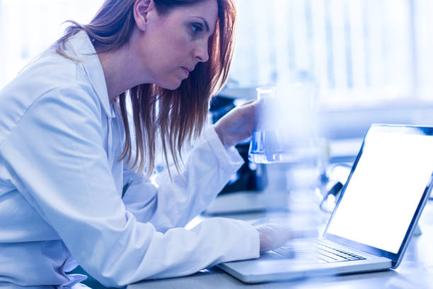 istock Scientist working with a laptop in laboratory 664814058