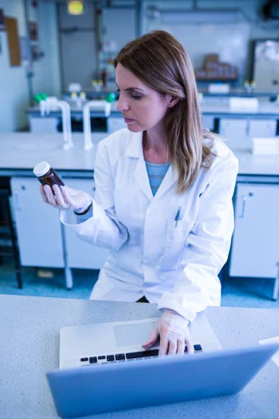istock Scientist working with a laptop in laboratory 664814148