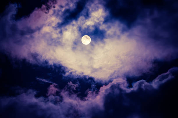 istock The moon on the dark sky 664817544
