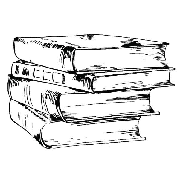 Books And Pics Albums Books And Pics Albums Pile Illustration of a stack of elegant design photographs or pictures albums and books book binding illustrations stock illustrations