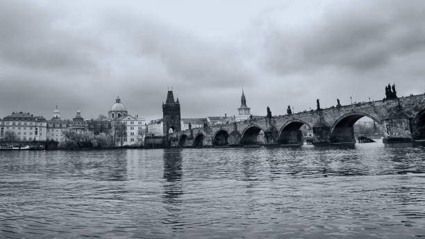 istock Charles bridge in Prague city 664838934