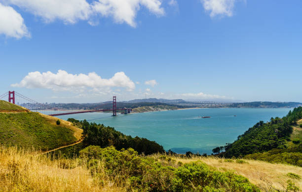 istock Golden Gate Horseshoe bay from above Fort Point 664842428