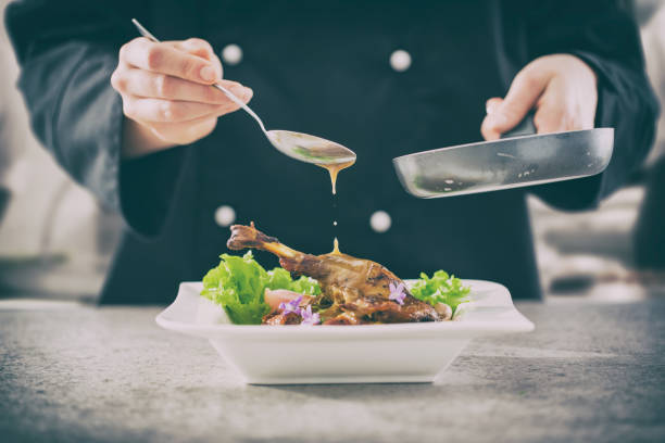 istock The chef prepares a gourmet meal. 664845910