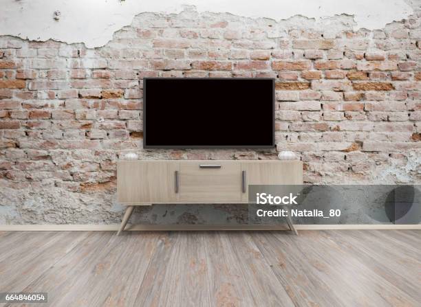 Tv Display 3d Render Stock Photo - Download Image Now - Television Set, Computer Monitor, Device Screen