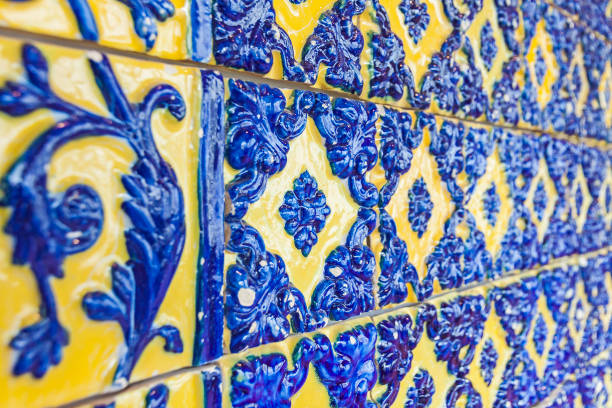 istock Typical Portuguese old ceramic wall tiles (Azulejos) 664848844