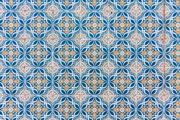 istock Typical Portuguese old ceramic wall tiles (Azulejos) 664848860