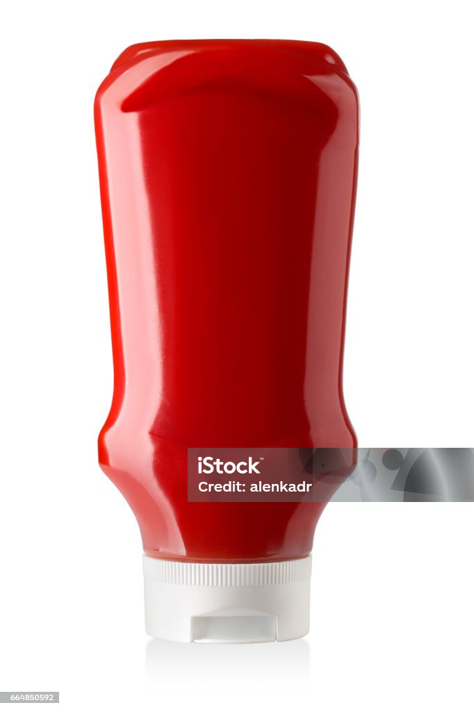 Ein Flasche mit Ketchup isoliert - Lizenzfrei Ketchup Stock-Foto